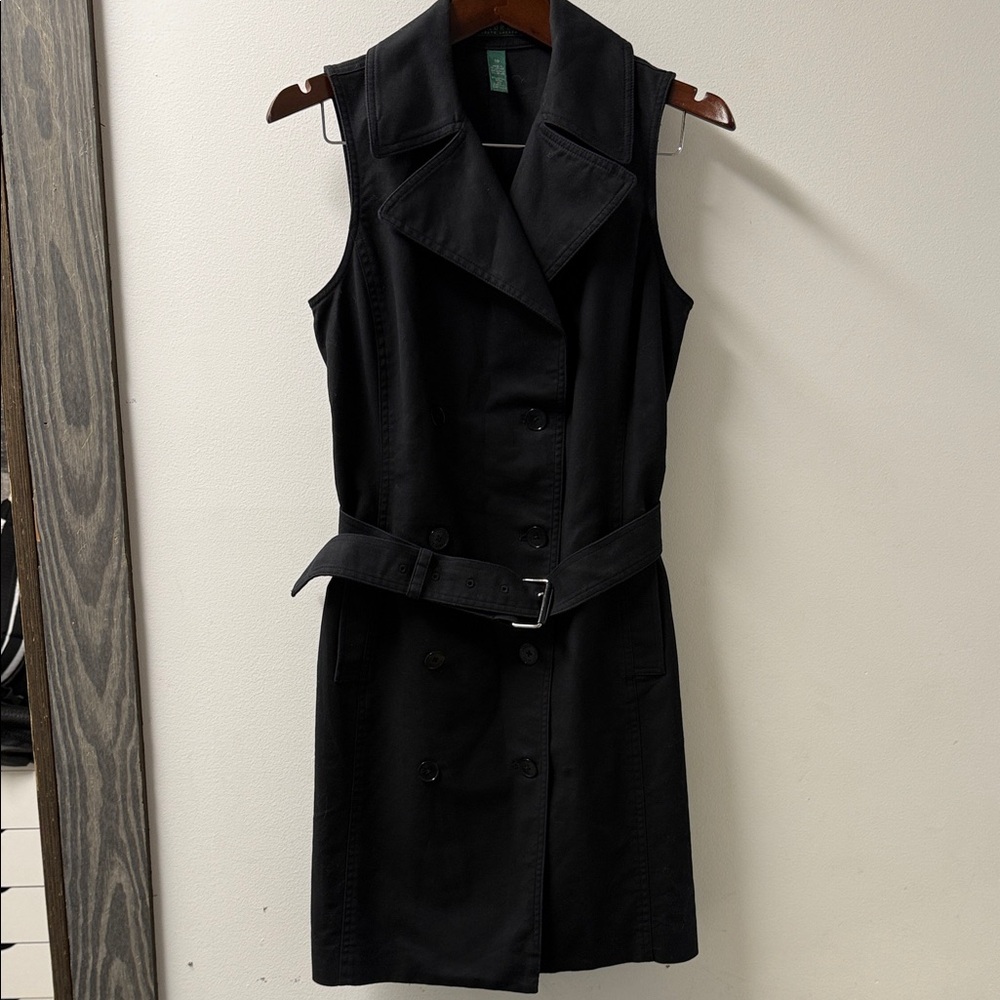 Ralph Lauren Black Belted Mini Dress